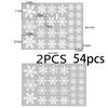 In Stock Christmas Snowflake Window Cling Decorations: Festive Stickers for Glass Doors & Windows