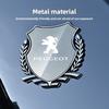 3D Metal Shield Styling Badge Car Stickers Exterior Parts Auto Accessories For Peugeot 206 307 308 3008 207 208 407 508 107