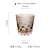 Japanese Edo Kiriko Crystal Glass Hand Carved Whiskey Cup Purple Fluorite Dawn Light Luxury