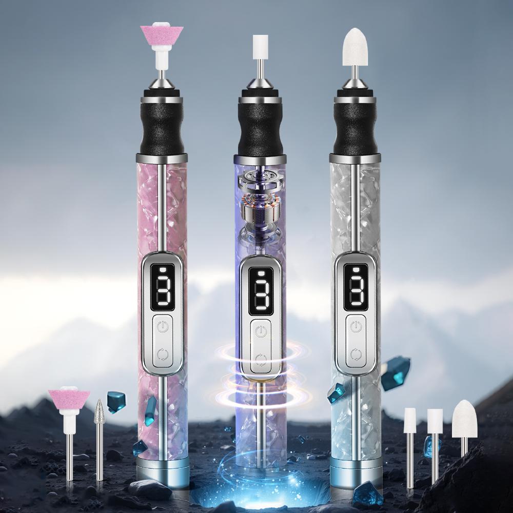 20000RPM Nail Polishing Machine Professional Nail Drill Multiple Gears Low Noise Nails Sander File Set For Manicure Salon Tools