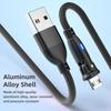 Micro USB Cable L Shape 180 Degree Rotation 2.4A Quick Charging & Data Transfer Made of Reinforced TPE USB Type A to Micro B Cable Micro Charging Cord