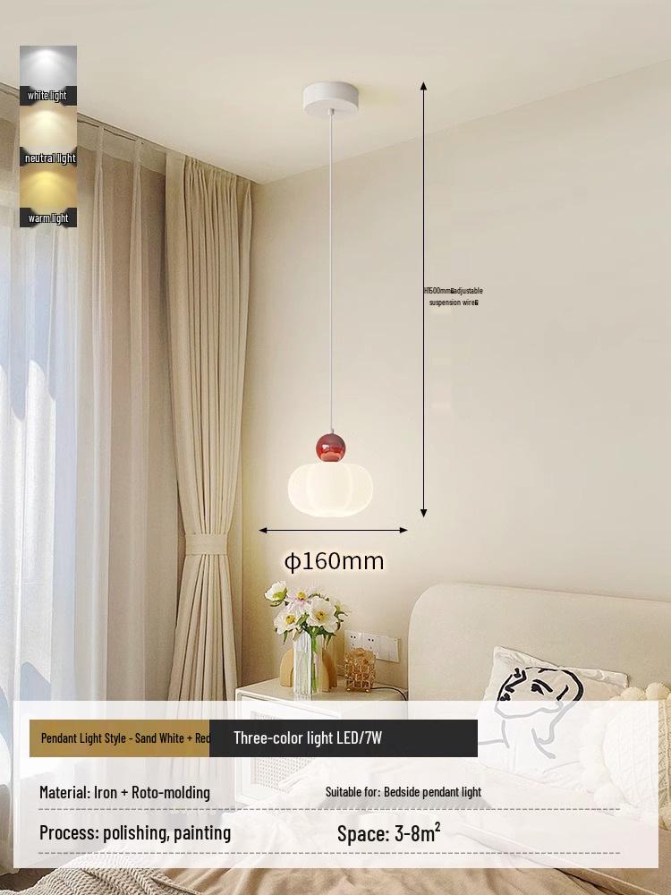 Cream Pumpkin Style Wall Lamp - Warm & Romantic Lighting for Bedroom, Living Room, or Aisle