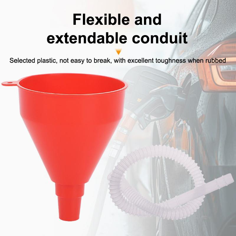 Universal Car Refueling With Filter Pipe Handle Set Long Mouth Oil Funnels Anti-Splash Plastic Engine Funnel Motorcycle Car