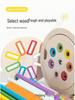 Montessori Wooden Color Sorting Game Bucket - Educational Toy for Toddlers