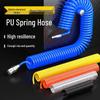 8mm PU Retractable High-Pressure Air Hose with Connector for Air Compressors.