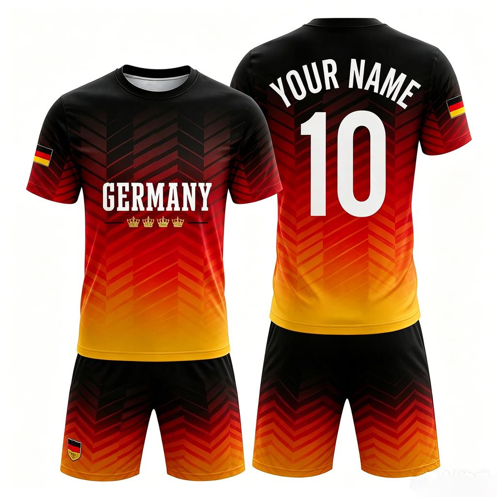 Customizable Two Piece Soccer Jersey Set Lightweight Breathable Fabric Athletic Fit Sportswear for Training and Matches