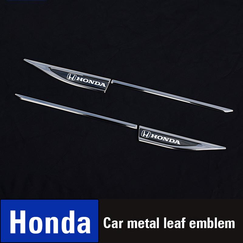 Honda Metal Stickers 2Pcs Car Body Decoration Stickers For Honda Civic Accord Fit Jazz Pilot CRV Odyssey Passport City Shuttle