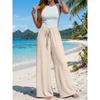 European And American Clothing Wide Leg Pants Casual Style Comfortable Solid Color Women's Trousers