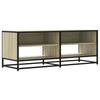 VidaXL Meuble TV chêne sonoma 120,5x40x46cm bois d'ingénierie et métal, banc TV, meuble hifi, centre de divertissement, 848890
