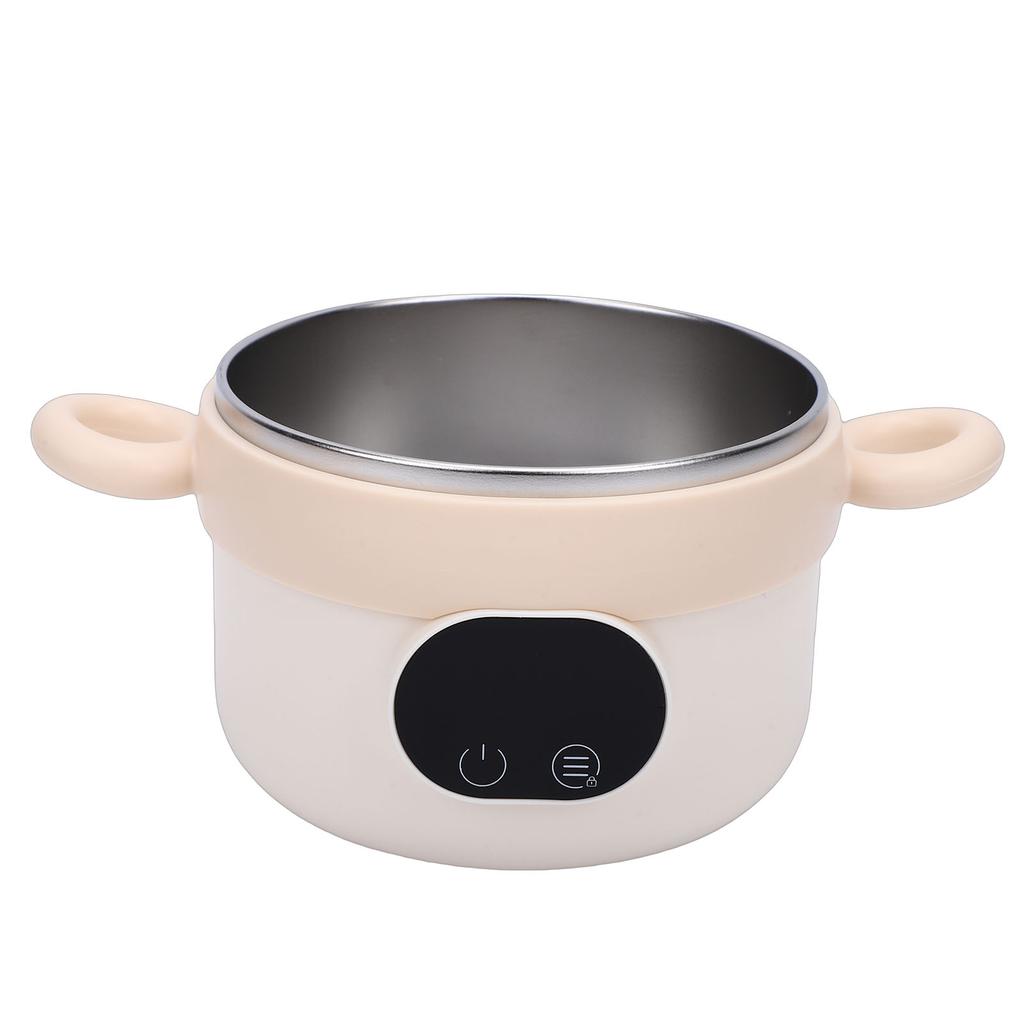 Electric Lunch Box 304 Stainless Steel Insulated Cordless Food Warmer Bowl 470ML Large Capacity No Water Needed