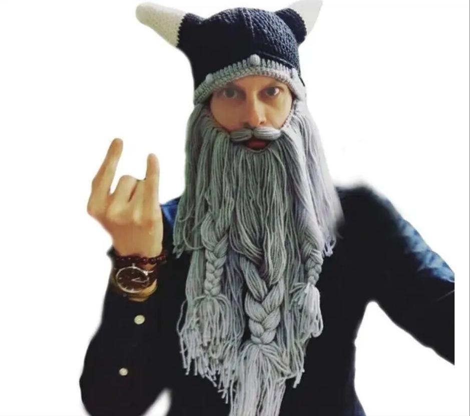 Cappelli da Festa Creativi con Barbe Grandi - Accessori Divertenti e Strani per Halloween Autunno/Inverno
