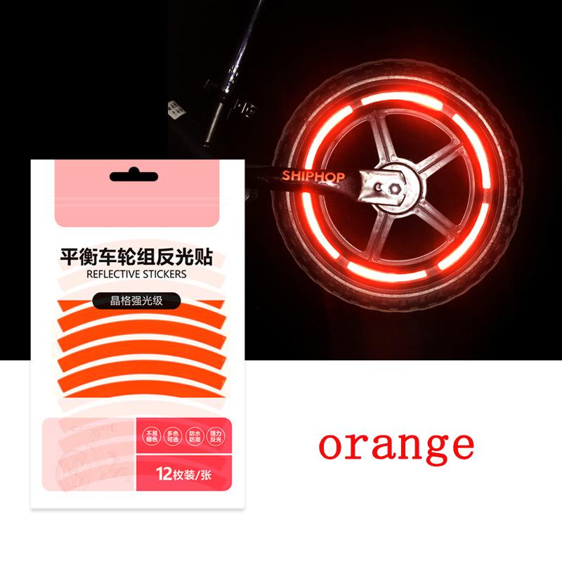 5pcs Kids Bike Wheel Reflective Stickers Bicycle Reflective Tape Strips Balance Bike Accessories