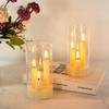 Led Acrylic Candle Set With Remote Control For Wedding Party Event Decor