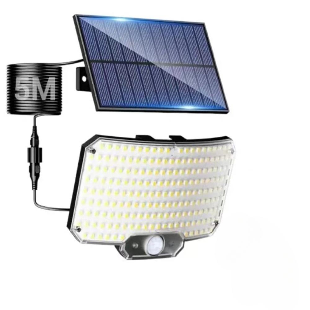 

1~2 шт., солнечные светильники, уличные, 234 светодиода, суперяркие, водонепроницаемые, датчик движения, 3 режима, сплит-светильник для защиты стен, сада, гаража 1pcs No remote control