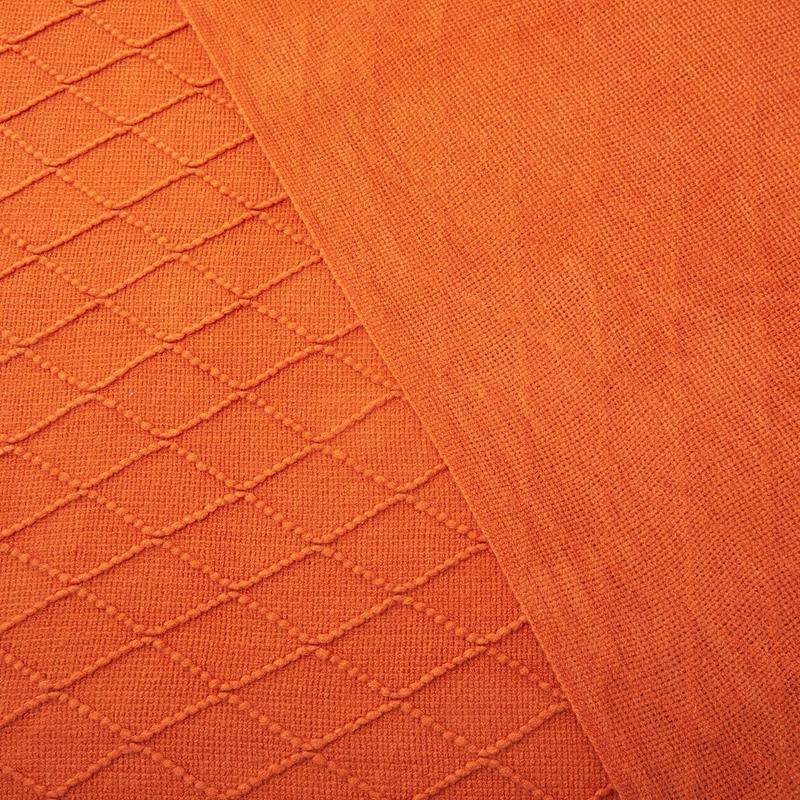 50"x60" Orange Gift Kniited Throw Blankets With Tassels Lightweight Soft Cozy Plaids for Bed Sofa Chair Fluffy Throw Blankets