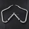 Motorcycle Black/Black&Chrome Saddlebag Bracket Guard Set W/ Support Bar For Harley Touring Road King Electra Glide 2014-2020