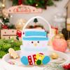 Christmas Goodie Bag 3 Pieces Holiday Candy Bags With Handle Reusable Basket Festive Holiday-Themed For Snack Popcorn Container