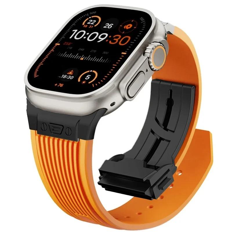 Sport Rubber Band for Apple Watch Ultra 3 2 49mm Series 11 10 46mm Soft Strap for Iwatch 9 8 7 6 5 4 SE 3 44mm 45mm Bracelet