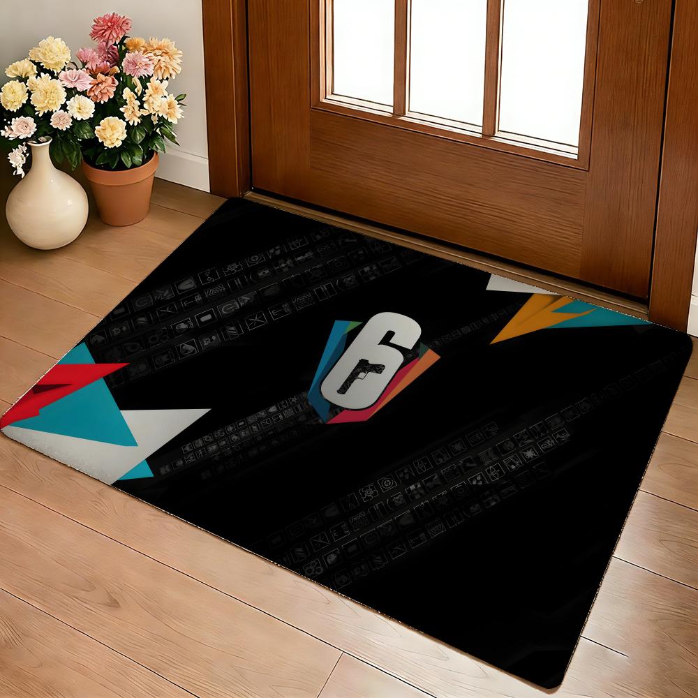 Tappetino per Pavimento Gioco Tom C-Clancy's R-Rainbow Six Siege Morbido Caldo in Flanella Spesso Antiscivolo per Soggiorno Camera da Letto Cucina Tappeti Decorativi