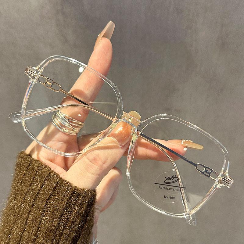 New Large Frame Ultra Light Myopia Glasses For Women Anti Blue Light Computer Glasses Stylish Eyewear 9041