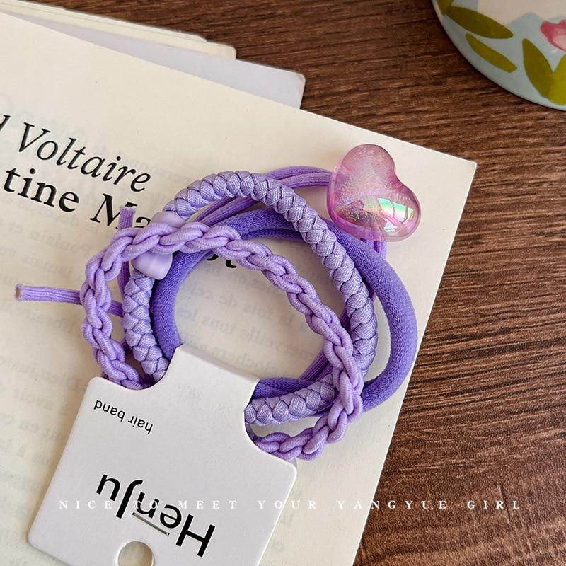 2023 New Korean Scrunchie Set Sweet Large Rubber Band Hair Rope For Women Elastic Hairbands Headbands Hair Accessories Headwear