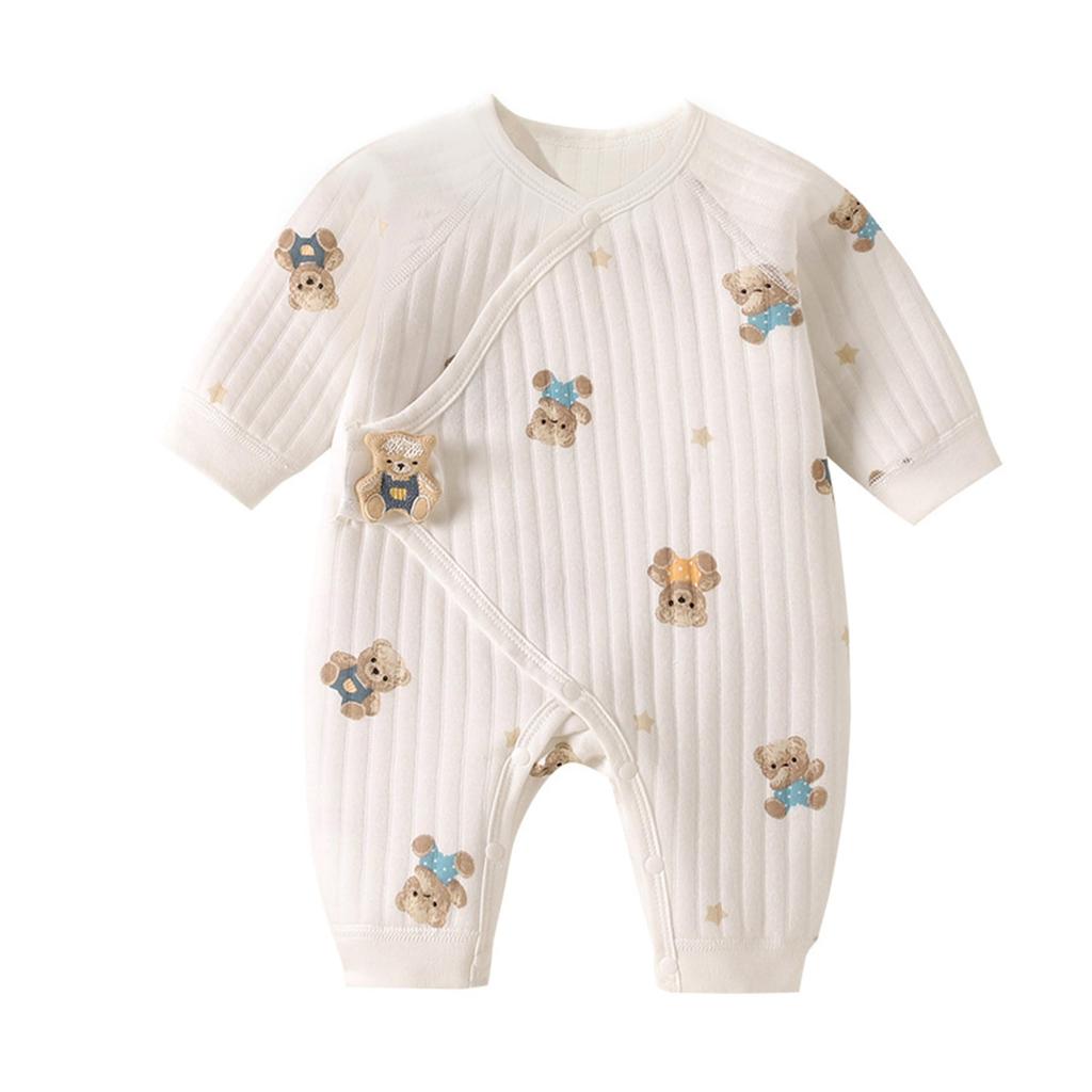 Baby newborn long baby front birth birth 66 [Miipat] clothes, clothes, sleeves, rompers, girls, boys, clothes, coveralls, opening, cute, all-over