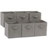 1pc-Grey Uncovered Square Storage Box with Foldable Fabric for Household Use, Snacks, and Miscellaneous Items Sorting Basket