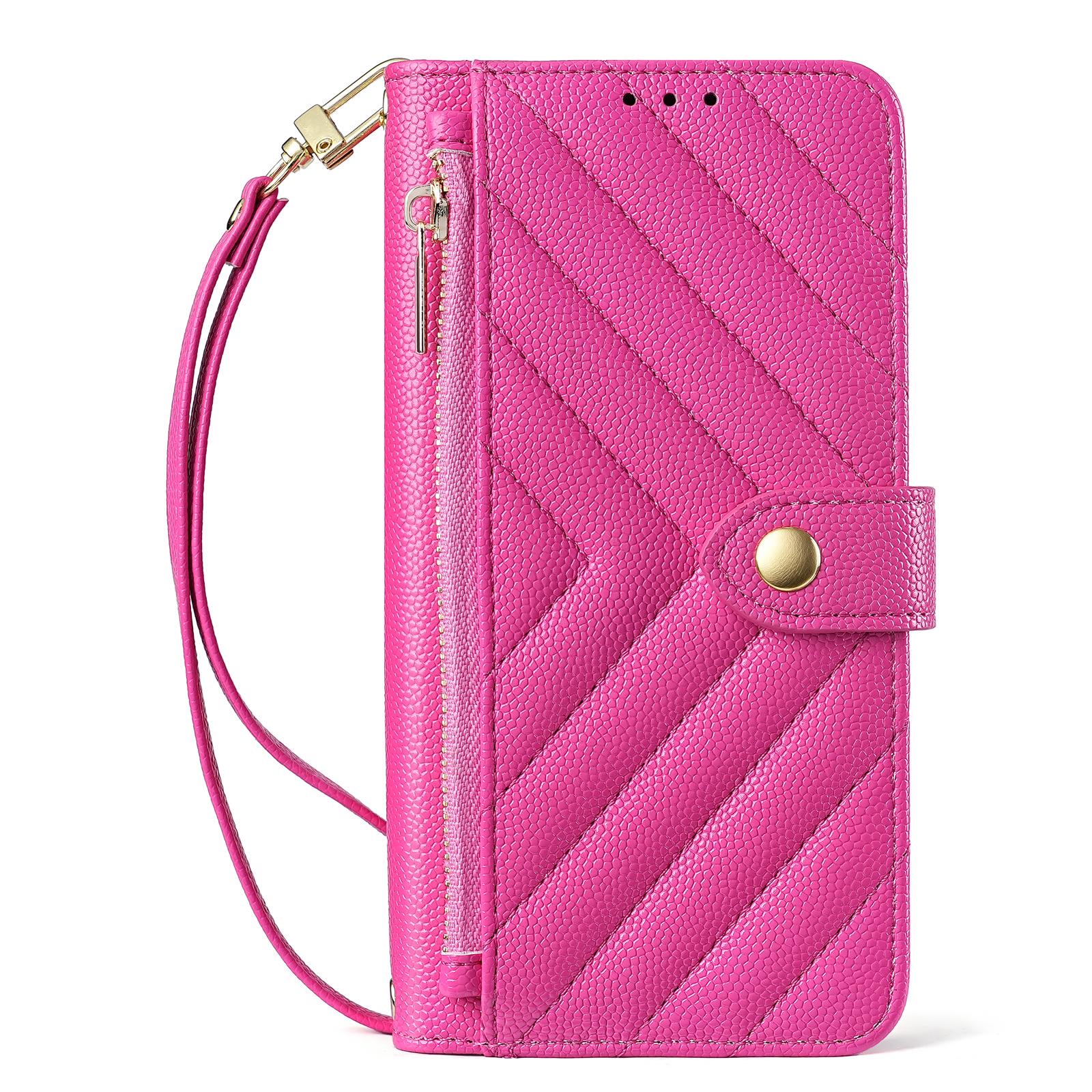 

iPhone 17 Pro Crossbody Leather Case with Card and Strap Holders iPhone 15 Plus розы красного