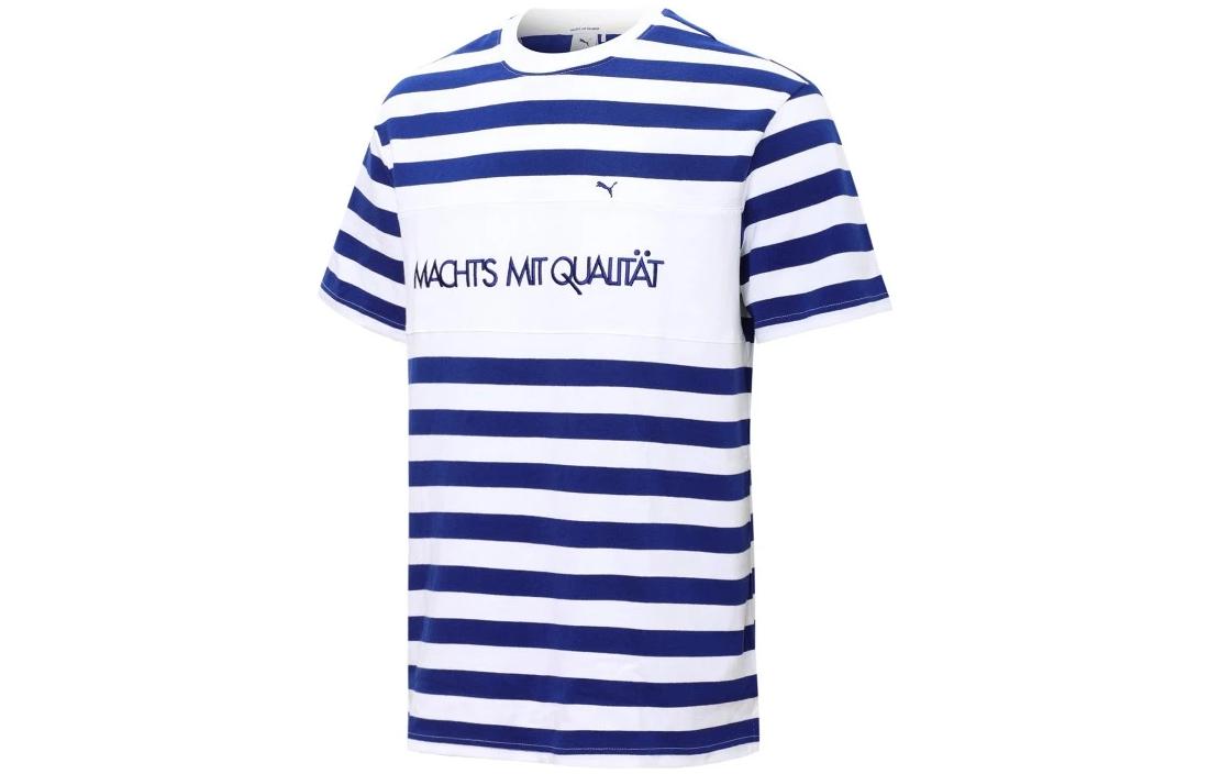 PUMA MMQ T Shirts Unisex Blue Crew Neck Moderate Straight Fit 537510-12 M