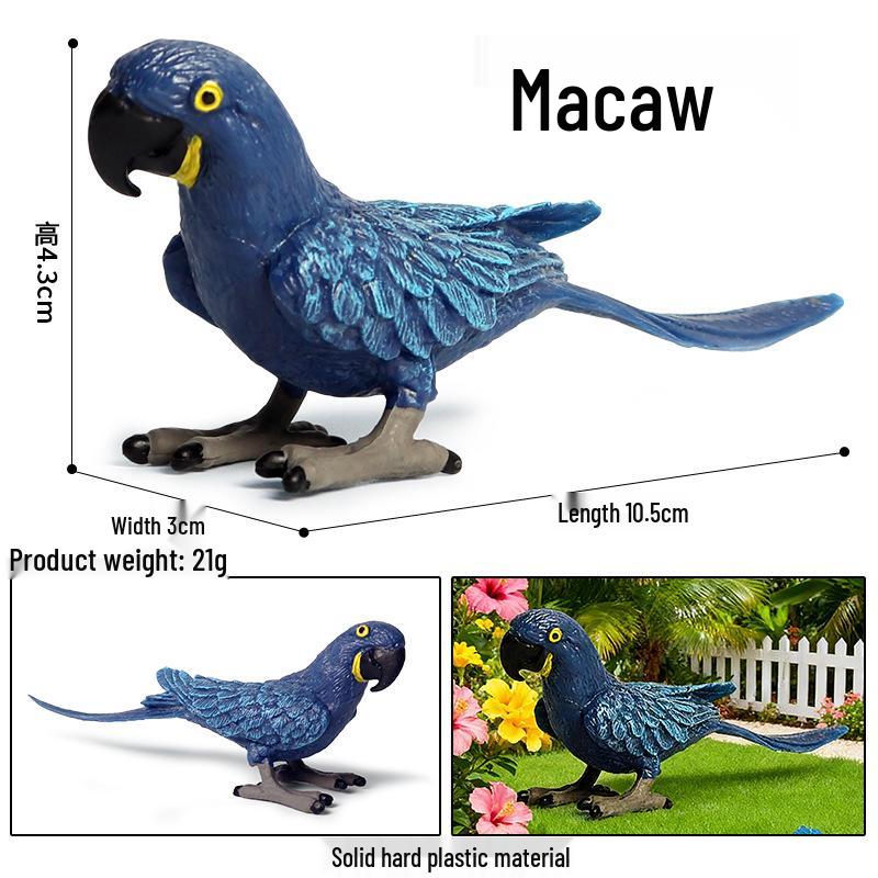 Children's Animal Simulation Toy Set: Eagle, Falcon, Secretary Bird, Owl Figurines