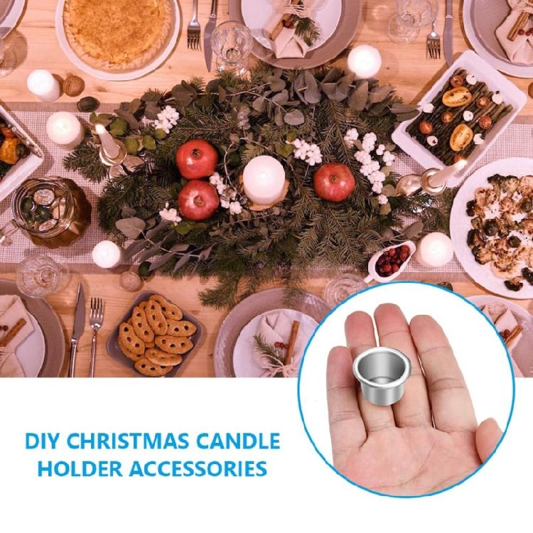 Set of 50 Aluminium Candle Cups Holder Candlestick Candle Drip Protectors Decor