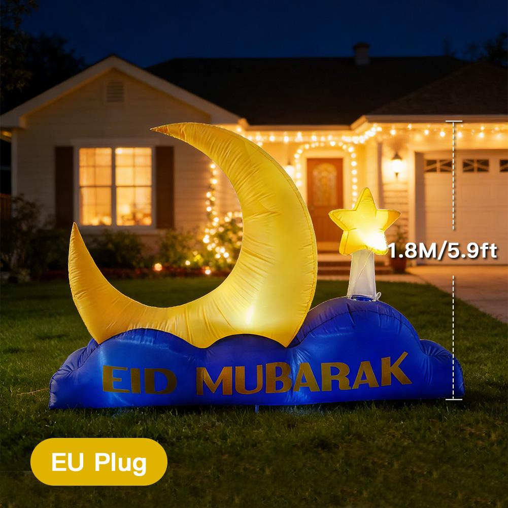 

LED Waterproof Ramadan Light Eid Celebrations Garden Decor 1.8/2.4/3.1M Moon/Castle/Camel Figure DIY Ramadan Inflatable Decor