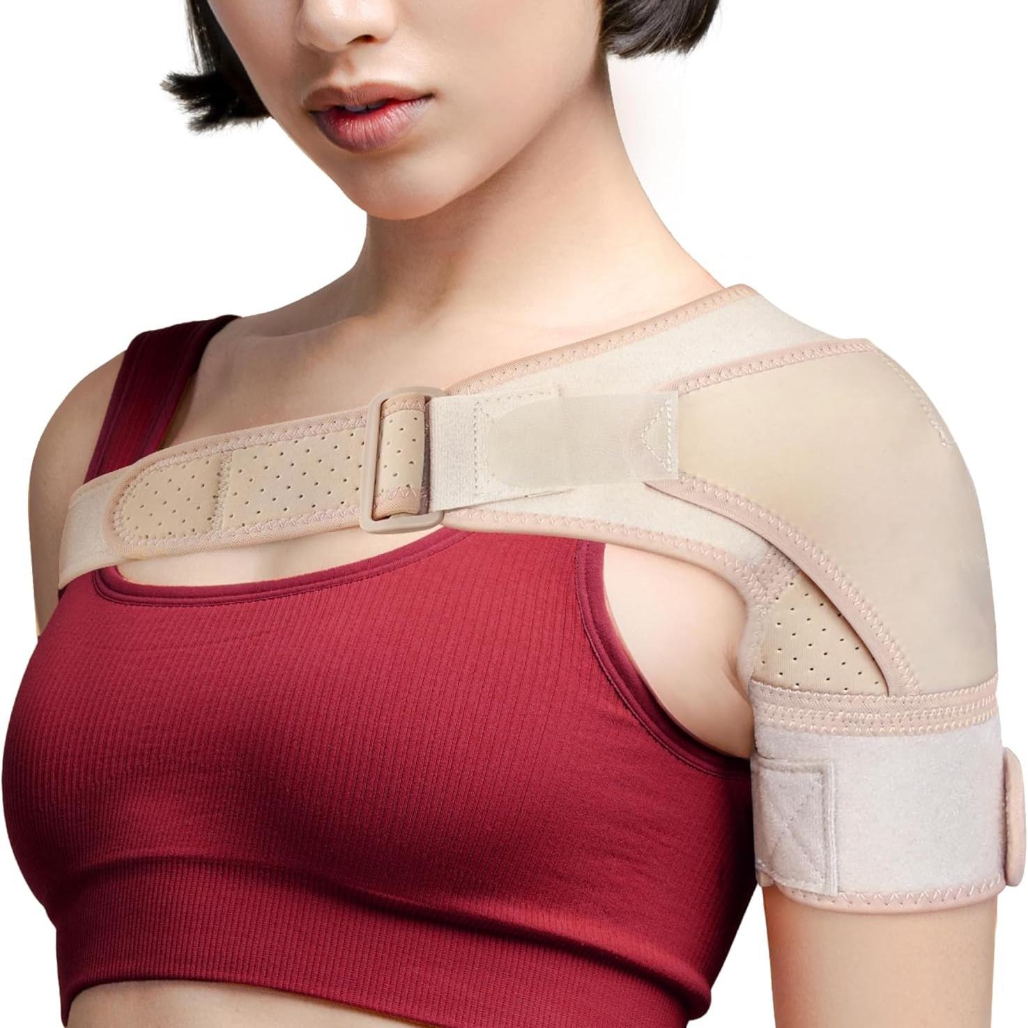 

Yanbiguo Shoulder Brace For Torn Rotator Cuff | Support&Compression Sleeve Wrap Stability Recovery Fits Left Right Arm,Men&Women ONE SIZE