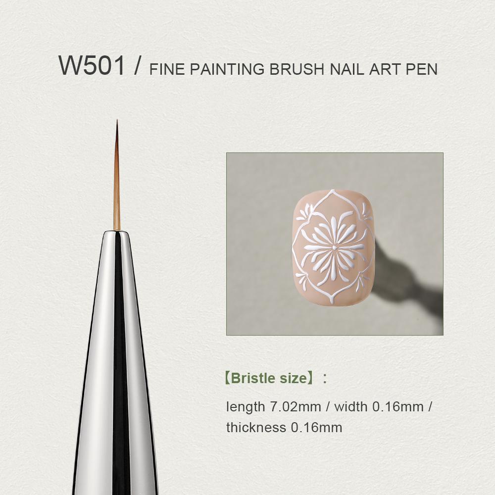 MR Professional Grade Nail Art Brush Set Luxury Metal Handle with Wood Material Original Design for Gel