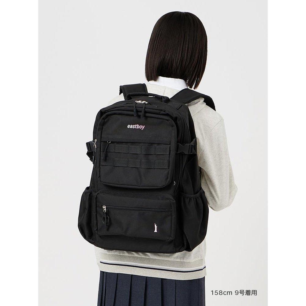 EASTBOY Tape Backpack 33L Water Repellent School Bag Black x Pink 6209184