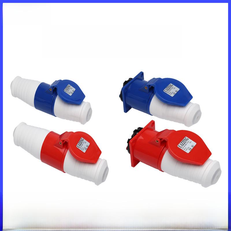 Solid Copper Waterproof Aviation Plug, 3/4/5 Pin, 16A/32A Connector