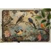 Vintage 3D Embossed Bird Metal Wall Art Rustic Farmhouse Floral Garden Decor Sign
