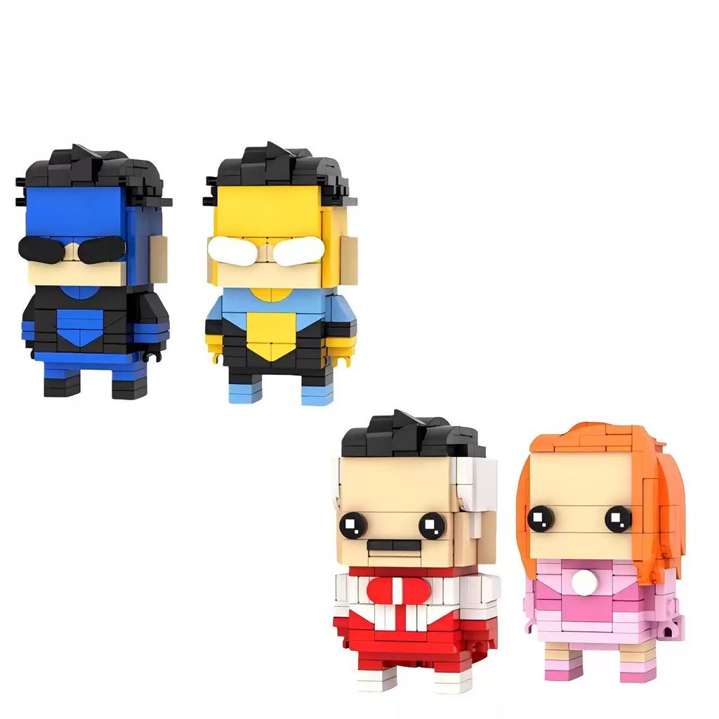 Building Blocks Invincible Boy Film And Television Character Square Head Model Boy Building Blocks Toy