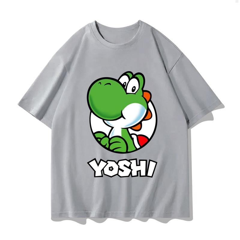 Super Mario Yoshi T-shirt Men and Women Summer Cotton Y2K Clothing Fashion Breathable Anime Fans Short Sleeve Tops Streetwear