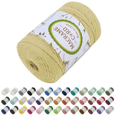LEREATI Macrame Rope 3mm X Macrame Thread Cotton Macrame String Natural Cotton Cotton Rope for Wall Dream Potted Plant Bohemian Wedding Arch