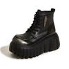 Thick-soled Martin boots women's new 2025 autumn and winter heightening medium tube women's boots British wind fried street locomotive short boots