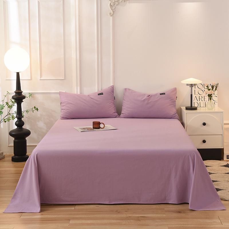 Class A 100% Xinjiang Cotton Brushed Pure Cotton Bed Sheet for Double XL Beds, All-Season, Household.