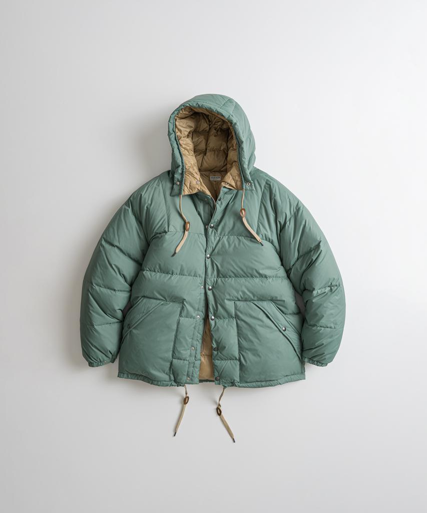 BEHEAVYER Sierra Duck Down Parka Sage Green/Tan