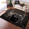 Fashion Brand Drums Carpet for Living Room Bedroom Rugs Kids Kitchen Door Unslip Floor Mats Birthday Gift Photography Props Rug