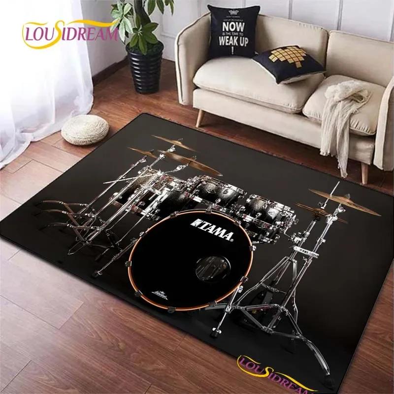 Fashion Brand Drums Carpet for Living Room Bedroom Rugs Kids Kitchen Door Unslip Floor Mats Birthday Gift Photography Props Rug