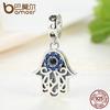 BAMOER Eye Design Series 100% 925 Sterling Silver Blue Wicked Eye Pendant Fit  Bracelets & Bangles