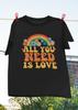 Peace Sign Love 60s 70s Tie Dye Hippie Costume Halloween Vintage T-Shirt, Hippy Shirt, Peace Flower Shirt, Rainbow Shirt, Halloween Gift