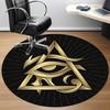 1pc Eye Pyramid Office Round Area Rug,  Mat Suitable For Office, Under Office Chairs Bedroom Living Room Home Decor, Room Deco
