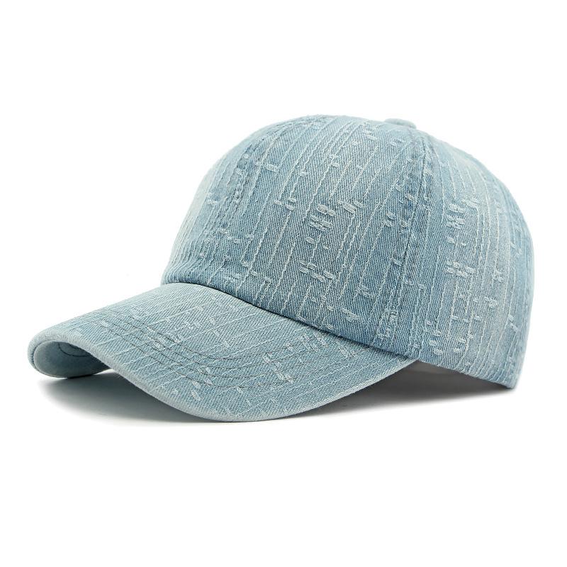 Herbst Winter Denim Baseball Kappe Frauen Jacquard Kappe Im Freien Sonnenschutz Hut Pferdeschwanz Panama Kappe