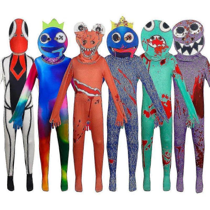 Mike Mike Rainbow Friends Costume Kids Boys Blue Monster Wiki Cosplay Horror Game Halloween Jumpsuit Canival Birthday Party Costume J